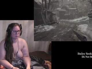 big booty, big boobs, nude gamer, village