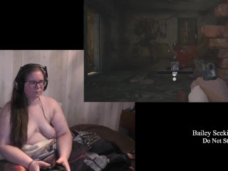 solo female, video games, bbw, big tits