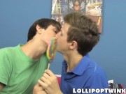 Preview 1 of Lollipop addicted twink Nathan Stratus gets massive facial