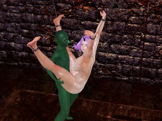 Goblin fuck_tied up ogre Shion in BDSM cave hentai