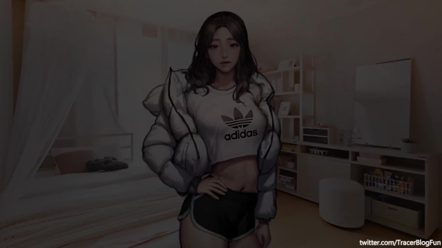 3D韓国の変態アニメーション - アディダスの女の子