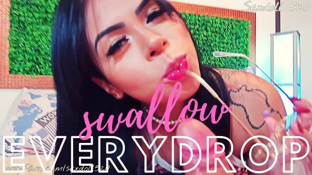 ELA ENGOLE CADA GOTA DE ESPERMA NO BOQUETE POV