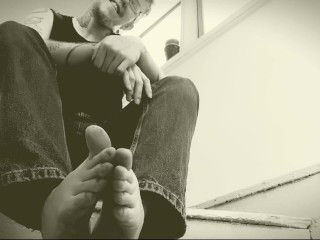 Solo Big Feet Trans Man Giant POV Foot Worship Foot Fetish