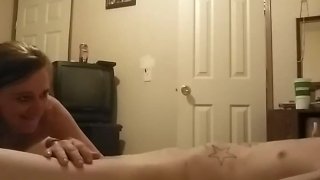 50 yr old MILF with sexy ass EYES blowjob