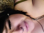 Preview 2 of BBW submissive neko girl xxkittens quickie orgasm with fuck machine - moaning and purring for you
