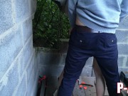 Preview 6 of Urbex Outdoor fuck with Redhead and Cumshot on her Ass