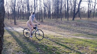 Snooping On A Bicycling Naked Girl