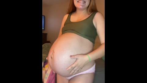 Conversa sobre barriga grávida de 9 meses