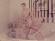 Preview 5 of PantyhoseLandia - Melisa Mendini Stockings in bath teaser