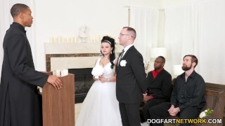 Payton Preslee's Wedding Turns Rough Interracial Threesome - Cuckold Sessions