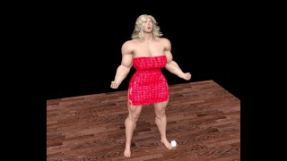 Kycolvによる女性の筋肉成長アニメーション