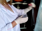Preview 6 of Suddenly cummed on the nurse while taking the sperm analysis
