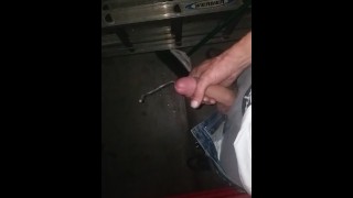 Shooting some slow motion cum in the garage