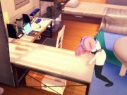Preview 2 of Gamer Girl Forgets to Turn off the Stream Masturbates on the table [3d hentai]