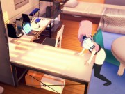 Preview 3 of Gamer Girl Forgets to Turn off the Stream Masturbates on the table [3d hentai]