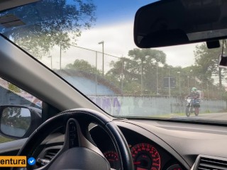 She paid for the ride with a delicious_handjob on a public street inside_the car