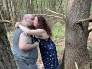 Preview 1 of Enjoying the Great Outdoors - BBW Shyla Nervous & BHM Rex Behr Summer Forest Fuck (Almost Caught!)