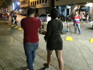 Stranger Controls my Vibrator Lovense/ in Public Square and makes me have a Big Squirt Kathalina7777