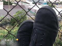 wiggling toes in her little black shoes - glimpseofme