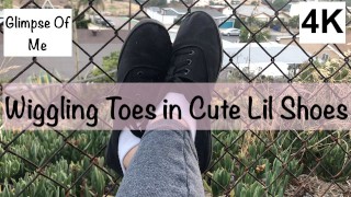 wiggling toes in her little black shoes - glimpseofme