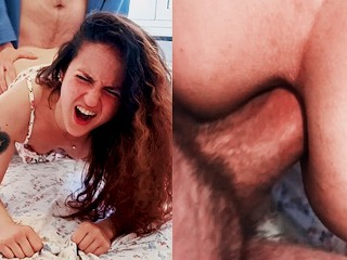 Creampie Anal. Destruição Anal. Ela me Pediu Para Abrir a Bunda Dela