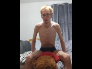 Preview 1 of Skinny lad rides the hell out of his teddy bear asmr