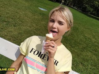 ice cream, creampie, cum in pussy, semen