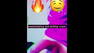 masturbating my hard cock and cumming