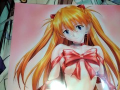 裸リボンのエヴァンゲリオン式波アスカラングレーぶっかけ&乳首舐めまわし【日本人キモオタクのオナニー】 - Screenshot 16 of 16 - Asuka Evangelion