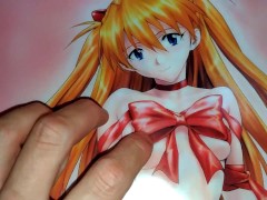 裸リボンのエヴァンゲリオン式波アスカラングレーぶっかけ&乳首舐めまわし【日本人キモオタクのオナニー】 - Screenshot 2 of 16 - Hntai