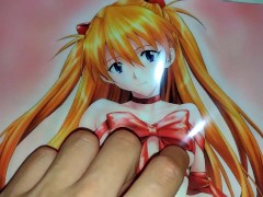 裸リボンのエヴァンゲリオン式波アスカラングレーぶっかけ&乳首舐めまわし【日本人キモオタクのオナニー】 - Screenshot 3 of 16 - Bareness
