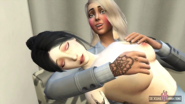 Сильно татуированные девушки занимаются лесбийским сексом - Sexual Hot Animations