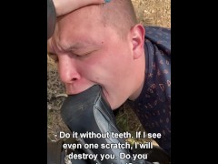 Foot Domination Teaser - OnlyFans and Fansly: ygfoot - worship sniff lick trampling boot shoes