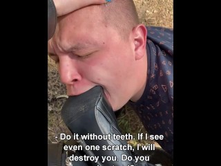 Foot Domination Teaser - OnlyFans and Fansly: ygfoot - worship sniff lick trampling boot shoes