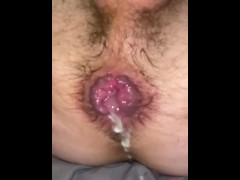 Destroyed hole - pushing out cum