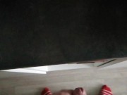 19-Year-Old jerks off in front of a mirror
