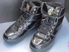 Shoe fetishism 靴フェチ　黒いブーツにブッカケる
