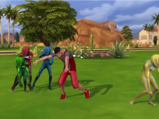 pussy rangers, Power Rangers Xxx, the sims 4, cartoon