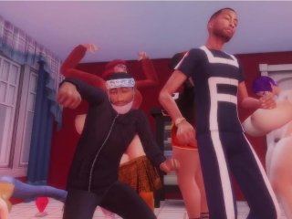 dance, celebrity sex tape, parody, my hero acadamia