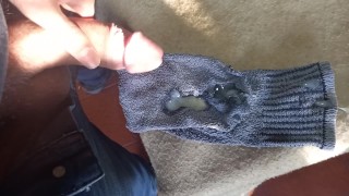 Big Cock With Huge Cumshot on a Dirty Sock