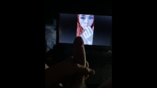 Amouranth's Face Cuming All Over Cumtribute