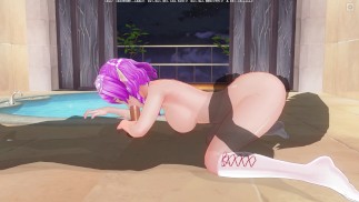3D HENTAI 粉红色头发的可爱小精灵在 69 位置乱搞