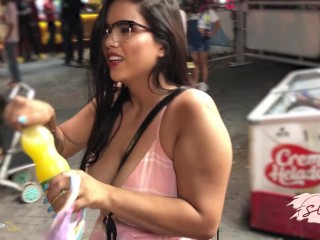 My Friend controls my orgasm with the lush of lovense in a public park and I_make agreat squirt