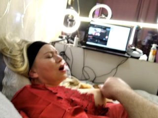 Blonde Mature stepmom has nipples orgasm & pussyfucking close up!