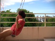 Preview 3 of Depraved housewife swinging without panties on a swing FULL VIDEO