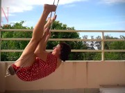 Preview 4 of Depraved housewife swinging without panties on a swing FULL VIDEO