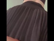 Preview 2 of Teasing you with no panties (dancing, up skirt pussy)