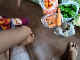 Indian girl selling vegetable sex otherpeople