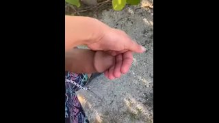 PISSING IN HER HANDS IS A FAT COCK