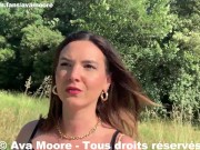 Preview 4 of Ava Moore - Exhibition and hard fuck outdoors at the Pont du Gard - Final facial cumshot